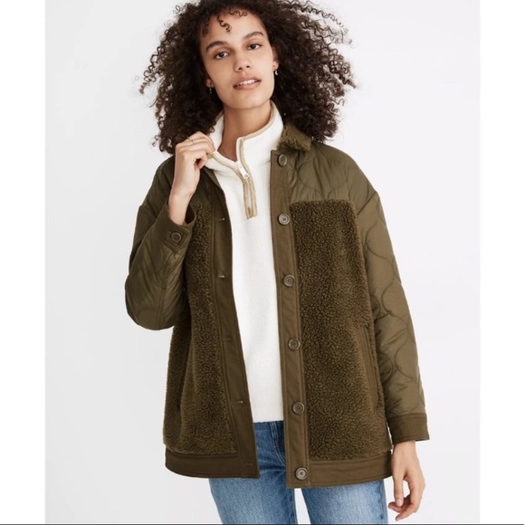 Madewell Jackets Coats Madewell Hybrid Sherpa Jacket Size M